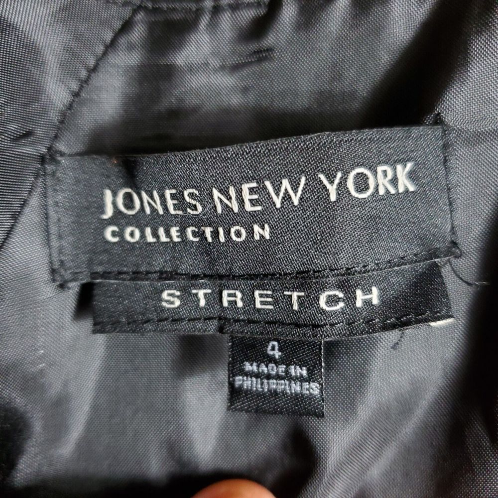 Jones New York Collection Stretch Black Sleeveless Dress Size 4 - Picture 6 of 9